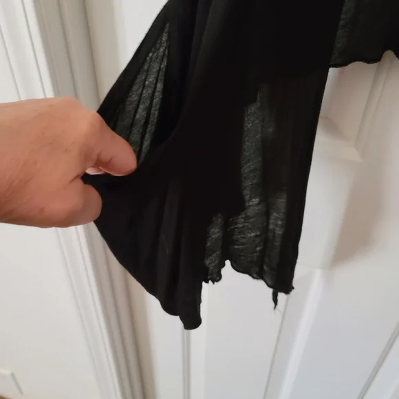 Active Basic Black Sheer Cardigan - Picture 2 of 3